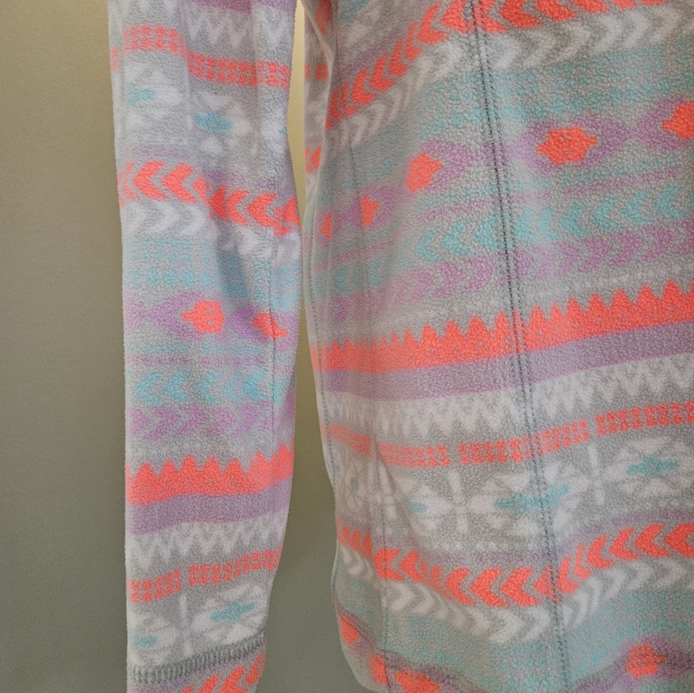 Columbia Gray and Pink Aztec Patterned Pullover Jacket Women's Size Large L - Picture 10 of 11